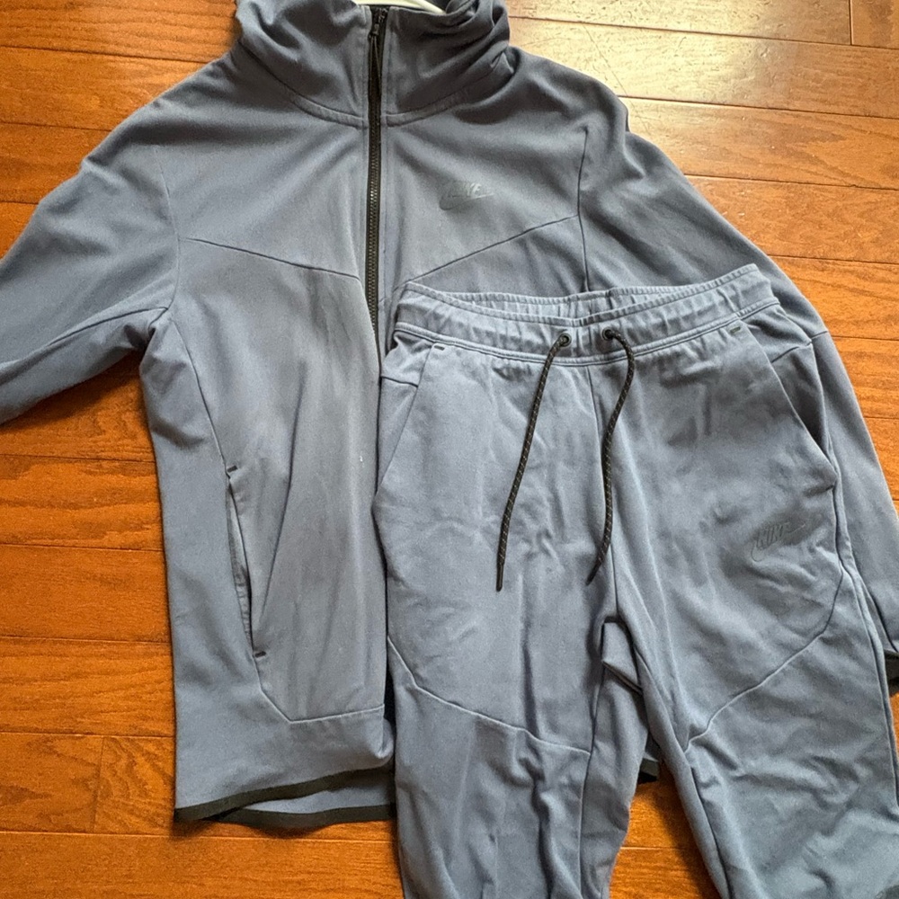 Nike Tech Slate Blue Tracksuit diffused blue slim fit